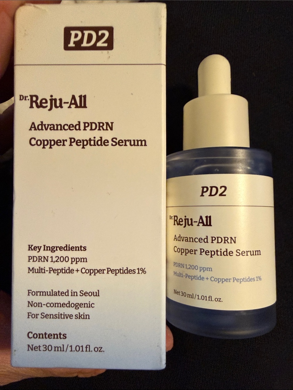 Advanced PDRN Copper Peptide Serum — White and Blue